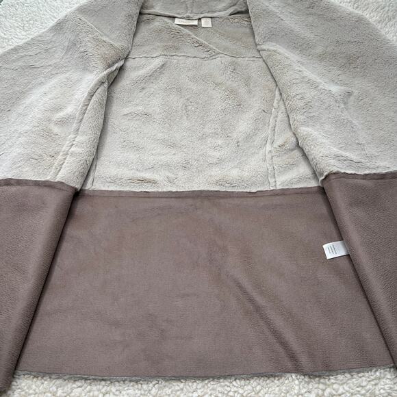 Chico's Faux Suede Brown Beige Patchwork Vest Size 2 - Picture 5 of 11